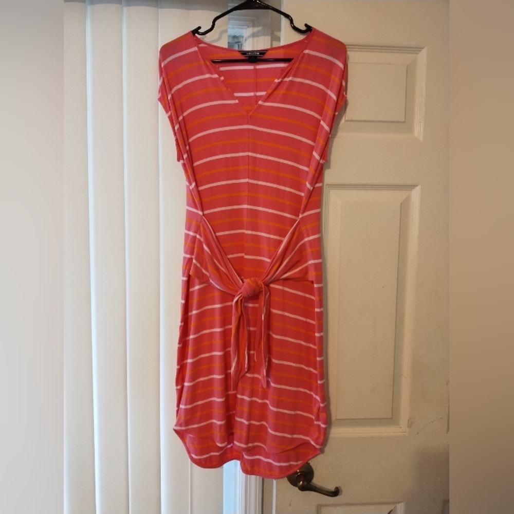 Land's End lightweight dress. Scoop neck tie cotton dress Women Size 6-8 On Tag